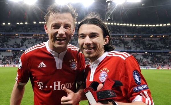 Ivica Olic und Danijel Pranjic vom FC Bayern München!