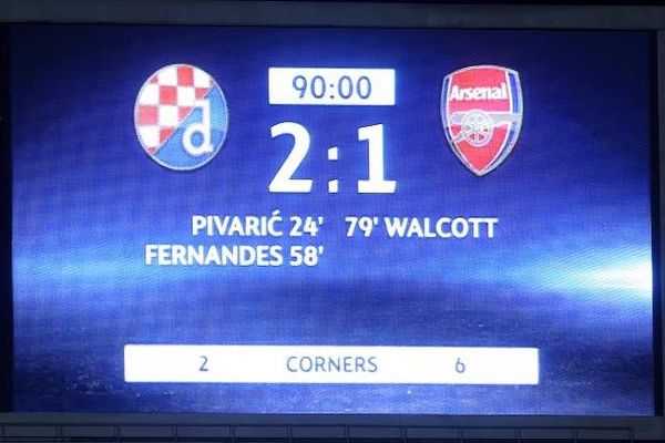 Champions League: Dinamo Zagreb gewinnt 2:1 gegen den FC Arsenal