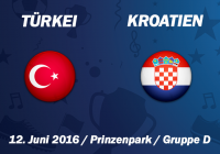 EM 2016: Kroatien gegen die Türkei live in der ARD und im Livestream
