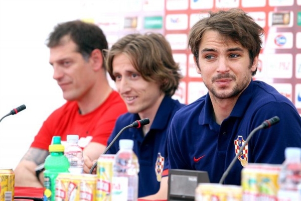 EURO 2012: Niko Kranjcar und Luka Modric bei der Pressekonferenz